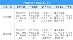 2025年中國(guó)鋰電池智能裝備競(jìng)爭(zhēng)格局及潛力企業(yè)分析（圖）