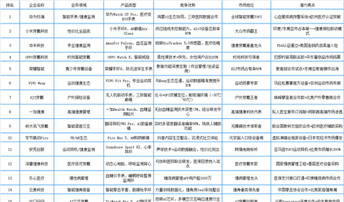 2025年中国可穿戴设备行业最具发展潜力企业排名