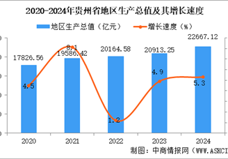 2024年贵州省国民经济和社会发展统计公报：GDP同比增长5.3%（图）