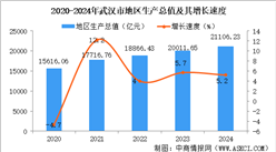 2024年武漢市國民經(jīng)濟和社會發(fā)展統(tǒng)計公報：GDP同比增長5.2%（圖）