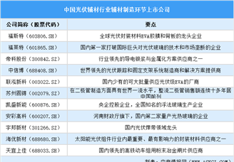 2025年中國光伏輔材行業(yè)上市公司全方位對(duì)比分析（企業(yè)分布、經(jīng)營情況、業(yè)務(wù)布局等）