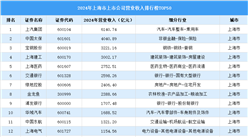 2024年中國(guó)上海市上市公司營(yíng)業(yè)收入排行榜（附榜單）