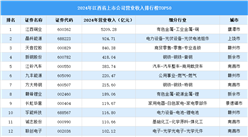 2024年中國江西省上市公司營業(yè)收入排行榜（附榜單）