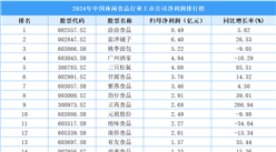 2024年中國休閑食品行業(yè)上市公司凈利潤排行榜（附榜單）