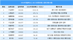 2024年福州市上市公司营业收入排行榜（附榜单）