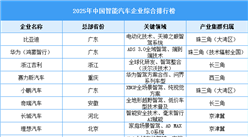 2025年中国智能汽车企业综合排行榜（附榜单）