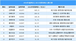2024年温州市上市公司营业收入排行榜（附榜单）