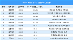 2024年海口市上市公司营业收入排行榜（附榜单）