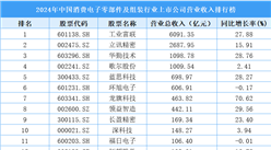 2024年中國消費電子零部件及組裝行業(yè)上市公司營業(yè)收入排行榜（附榜單）