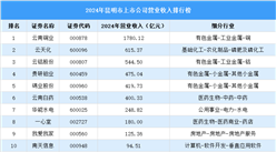 2024年昆明市上市公司營業(yè)收入排行榜（附榜單）
