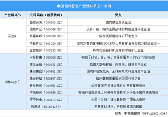 2025年中國(guó)鉛鋅行業(yè)上市公司全方位對(duì)比分析（企業(yè)分布、經(jīng)營(yíng)情況、業(yè)務(wù)布局等）