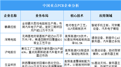 2025年中國PCB重點(diǎn)企業(yè)業(yè)務(wù)布局預(yù)測分析（圖）