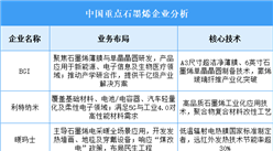2025年中國(guó)石墨烯重點(diǎn)企業(yè)業(yè)務(wù)布局預(yù)測(cè)分析（圖）