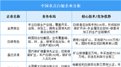 2025年中國白銀重點企業(yè)業(yè)務(wù)布局預測分析（圖）