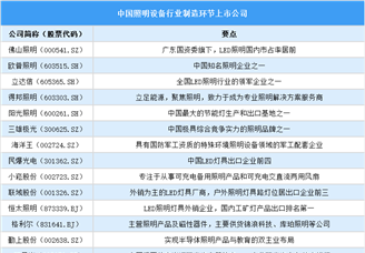 2025年中國照明設備行業(yè)上市公司全方位對比分析（企業(yè)分布、經營情況、業(yè)務布局等）