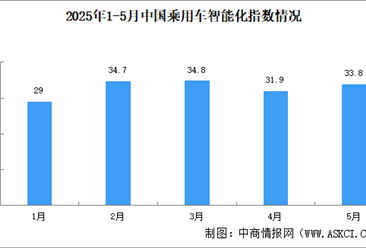 2025年5月中国乘用车智能化指数情况：智能驾驶指数重回上升轨迹（图）