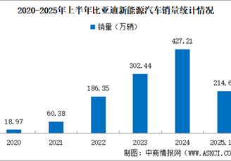 2025年6月比亞迪產(chǎn)銷情況：銷量同比增長11.98%（圖）