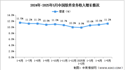 2025年1-5月中國軟件業(yè)務收入及利潤增速分析：軟件業(yè)務收入穩(wěn)健增長 （圖）