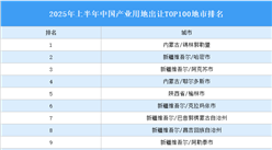 產(chǎn)業(yè)投資情報(bào)：2025年上半年中國(guó)產(chǎn)業(yè)用地出讓TOP100地市排名（產(chǎn)業(yè)篇）