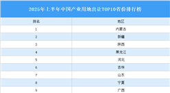 產(chǎn)業(yè)投資情報(bào)：2025年上半年中國(guó)產(chǎn)業(yè)用地出讓TOP10省份排名（產(chǎn)業(yè)篇）