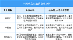 2025年中國石腦油重點(diǎn)企業(yè)業(yè)務(wù)布局預(yù)測分析（圖）