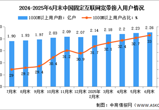 2025年1-6月中国通信业总体运行及电信用户发展情况分析（图）