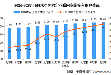 2025年1-6月中國通信業(yè)總體運行及電信用戶發(fā)展情況分析（圖）