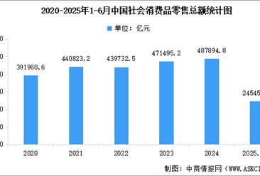 2025年1-6月全國社會消費品零售額及網(wǎng)上零售額統(tǒng)計分析（圖）