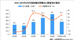2025年1-6月中国角钢及型钢出口数据统计分析：出口量同比增长36.7%