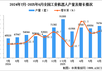 2025年6月全国工业机器人产量数据统计分析