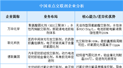 2025年中國交聯劑重點企業(yè)業(yè)務布局預測分析（圖）