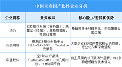 2025年中國(guó)國(guó)產(chǎn)軟件重點(diǎn)企業(yè)業(yè)務(wù)布局分析（圖）