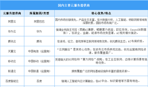 2025年中国云计算市场规模预测及重点云服务提供商分析（图）