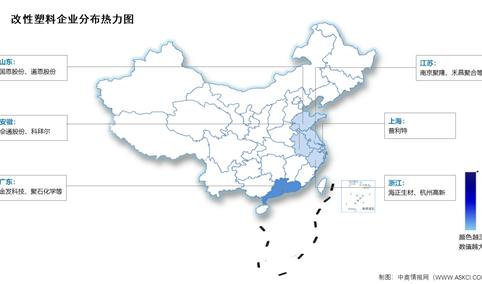 2025年中国改性塑料产量及企业热力分布图预测分析（图）