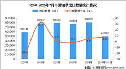 2025年1-7月中國(guó)軸承出口數(shù)據(jù)統(tǒng)計(jì)分析：出口量同比增長(zhǎng)7.2%