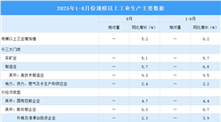 2025年8月中國規(guī)上工業(yè)增加值增長5.2% 制造業(yè)增長5.7%（圖）