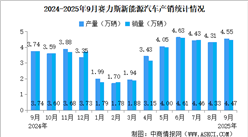 2025年9月賽力斯產(chǎn)銷量情況：新能源汽車銷量同比增長19.44%（圖）