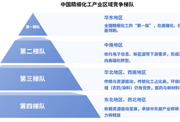 2025年中國精細(xì)化工區(qū)域分布及區(qū)域競爭梯隊分析（圖）