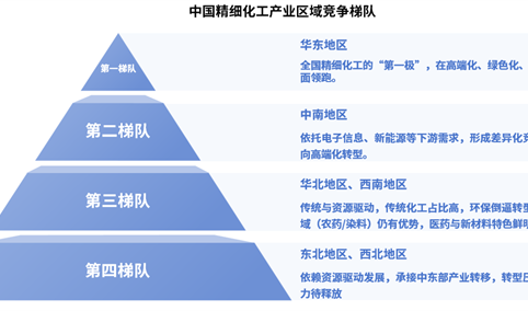2025年中国精细化工区域分布及区域竞争梯队分析（图）
