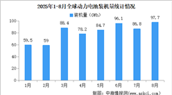 2025年1-8月全球動力電池裝機量情況：磷酸鐵鋰動力電池裝機量占比56.6%（圖）