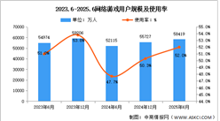 2025年上半年我國網(wǎng)絡(luò)游戲用戶規(guī)模達(dá)5.84億 占網(wǎng)民整體52.0%（圖）
