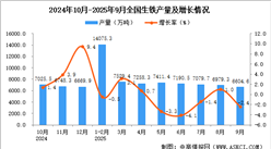 2025年9月全国生铁产量数据统计分析