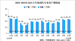 2025年10月上汽集團(tuán)產(chǎn)銷(xiāo)情況：新能源汽車(chē)銷(xiāo)量同比增長(zhǎng)31.58%（圖）