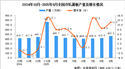 2025年9月全國冷軋薄板產(chǎn)量數(shù)據(jù)統(tǒng)計分析