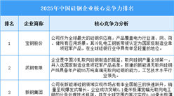 2025年中國硅鋼企業(yè)核心競爭力排名