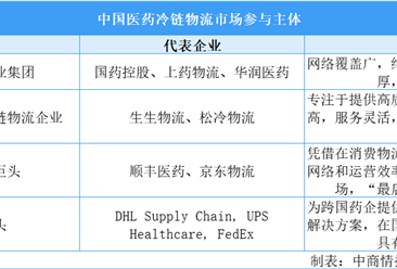 2025年中国医药冷链物流行业重点企业分析（图）
