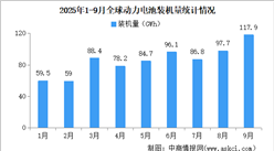 2025年1-9月全球動力電池裝機量情況：磷酸鐵鋰動力電池裝機量占比57.3%（圖）