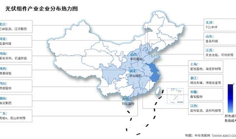 2025年中国光伏组件产能及企业分布情况预测分析（图）