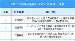 2025年中國(guó)交換機(jī)行業(yè)重點(diǎn)企業(yè)潛力排名