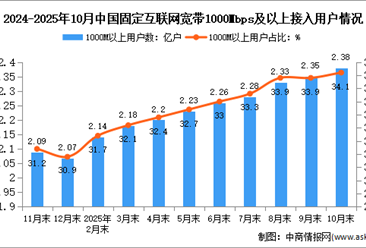 2025年1-10月中国通信业总体运行及电信用户发展情况分析（图）